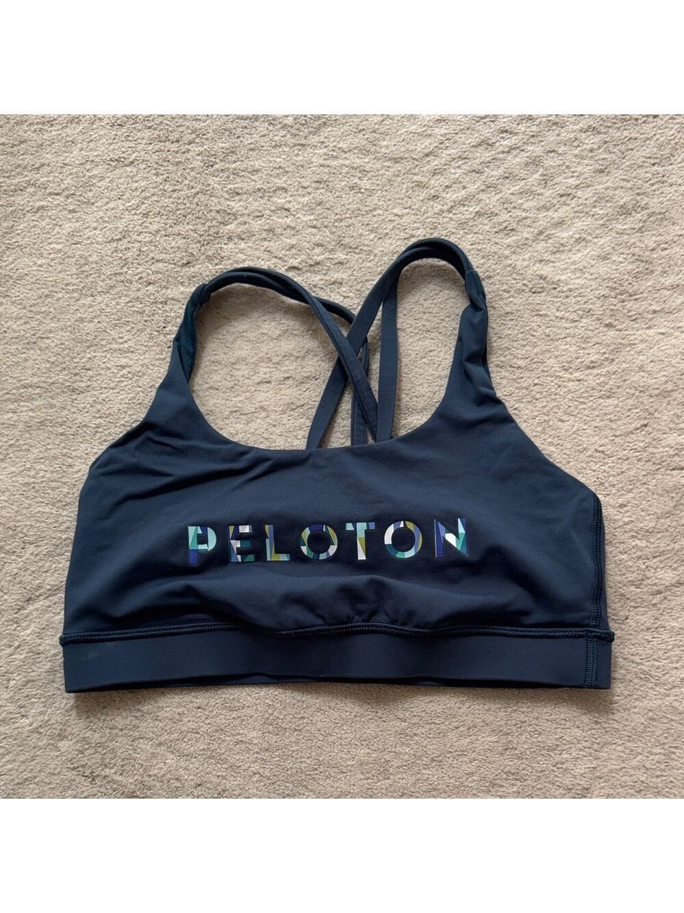 Peloton x lululemon Women's sports bra Top - teal green/blue size 6
